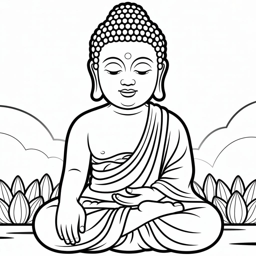 ระบายสี พระพุทธรูป
