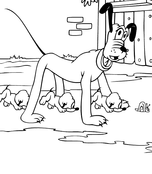 ระบายสี พลูโต เด็ก ๆ และหอยทาก