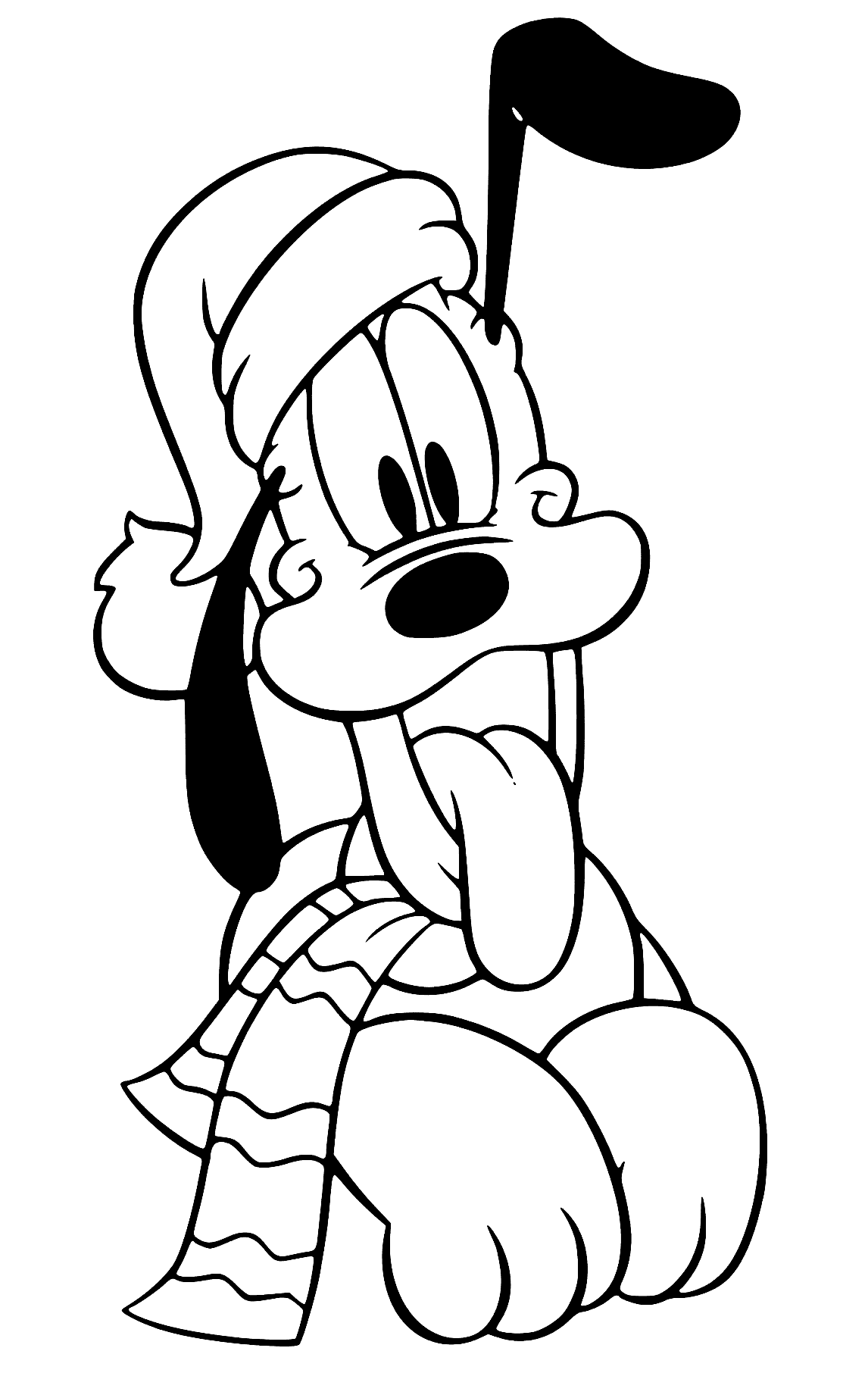 ระบายสี พลูโตสวมหมวกคริสต์มาส