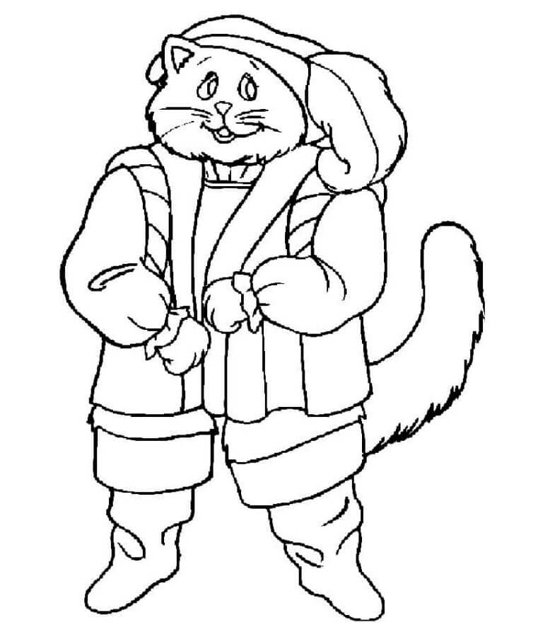 ระบายสี พุซอินบูทส์และหมวก