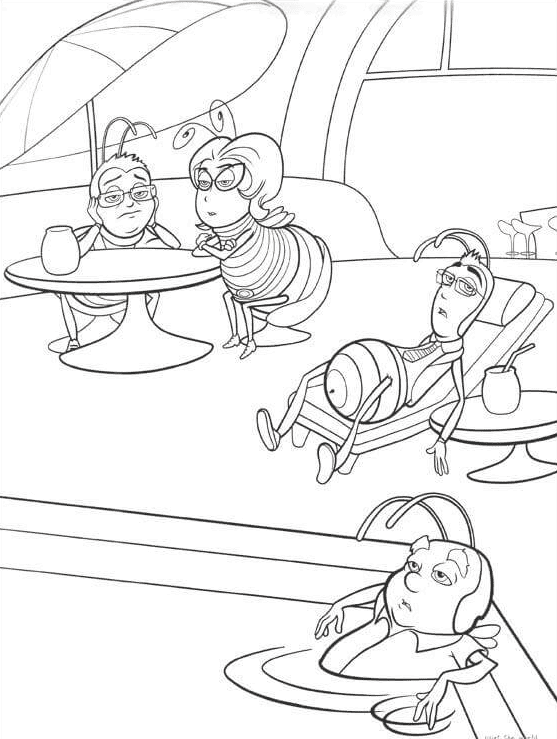 ระบายสี ผึ้งพักผ่อน