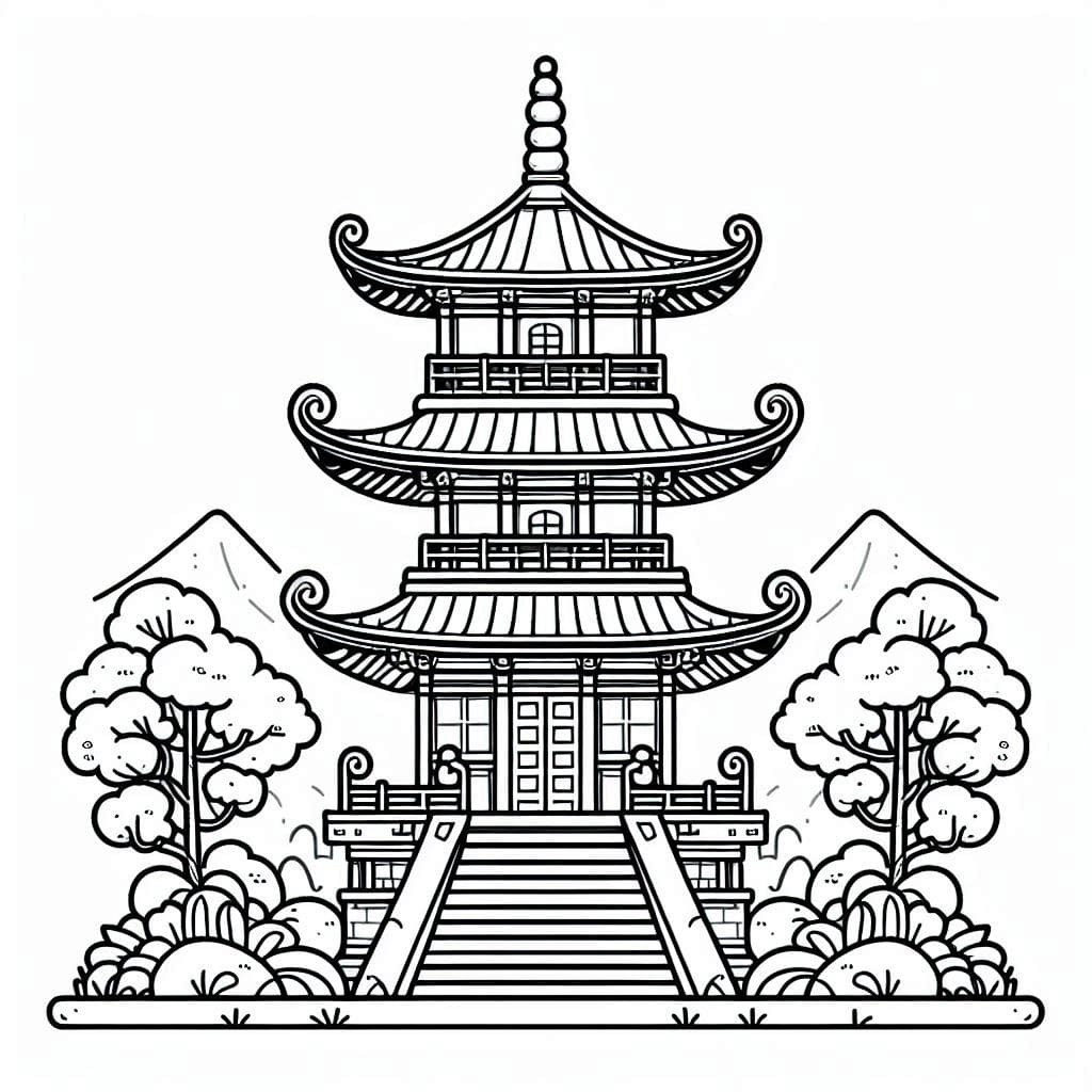 ระบายสี รูปพระเจดีย์