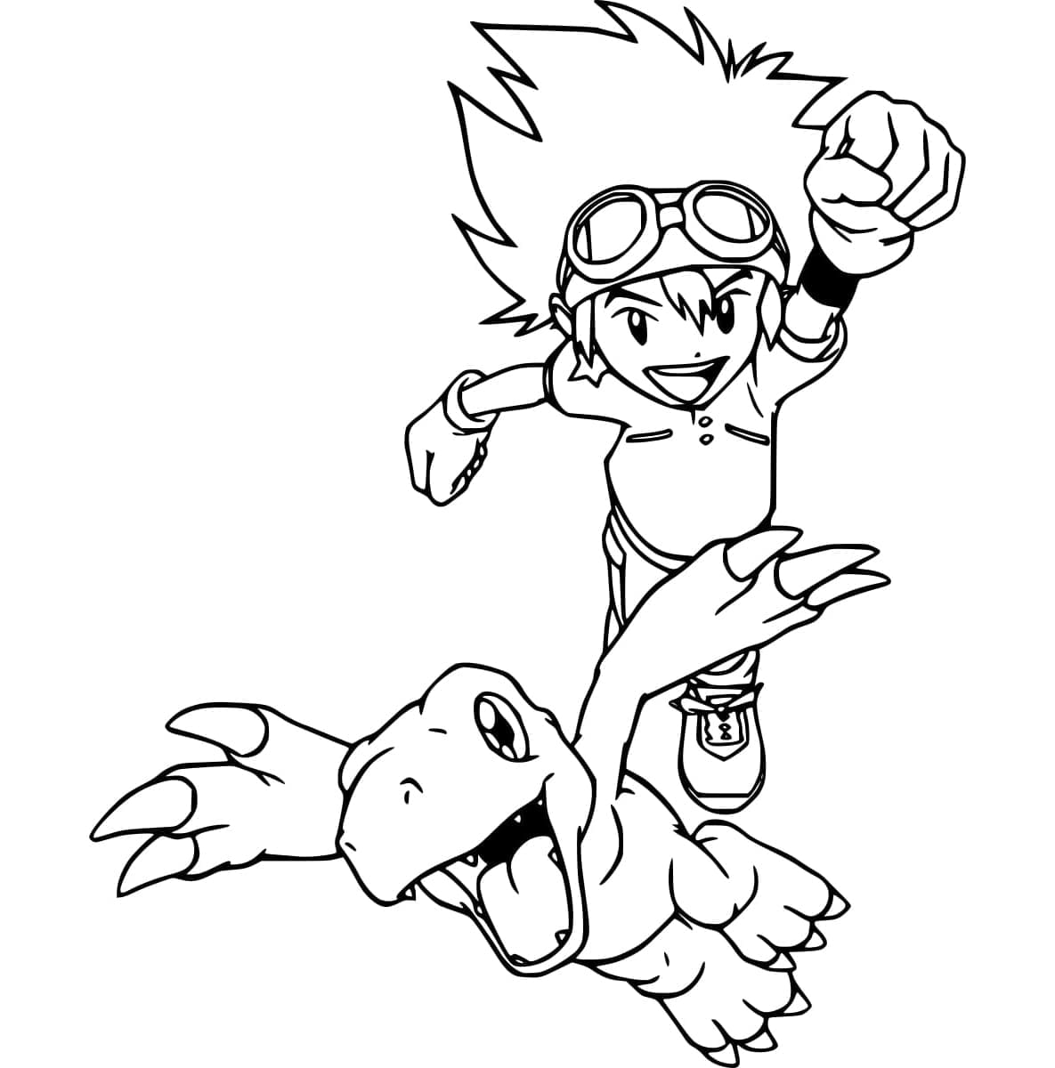 ระบายสี ไทจิกับอากุมอน