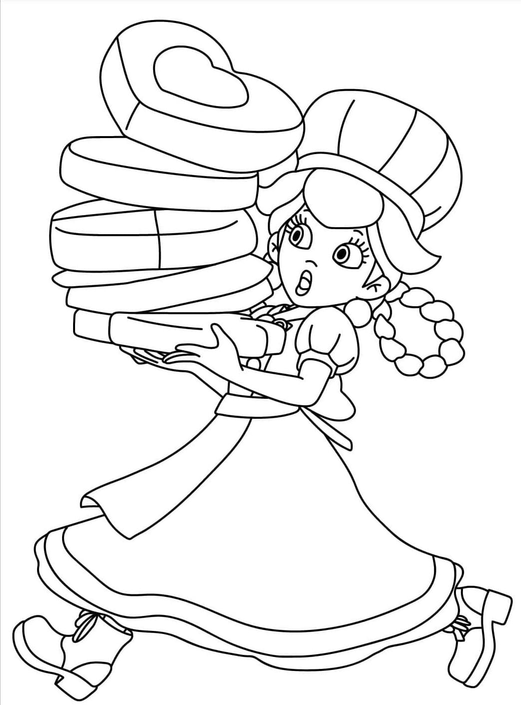 ระบายสี เจ้าหญิงพีชแบกสิ่งของมากมาย