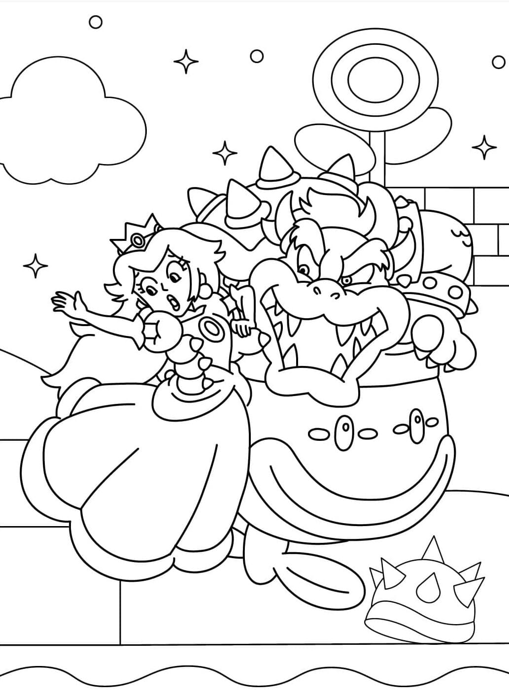 ระบายสี เจ้าหญิงพีชกับบาวเซอร์