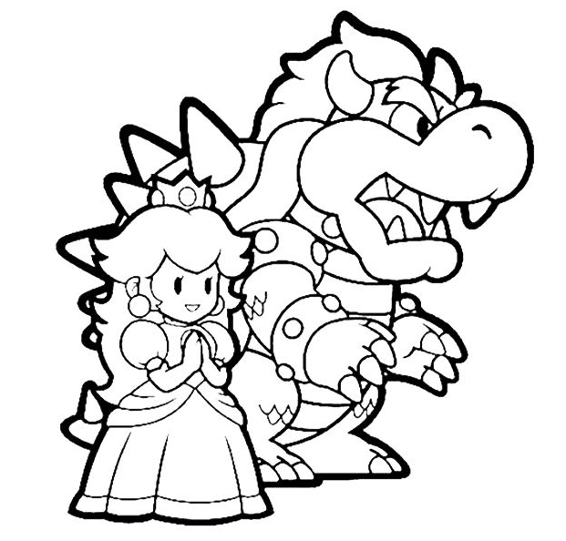 ระบายสี เจ้าหญิงพีชและมังกรเบราว์เซอร์