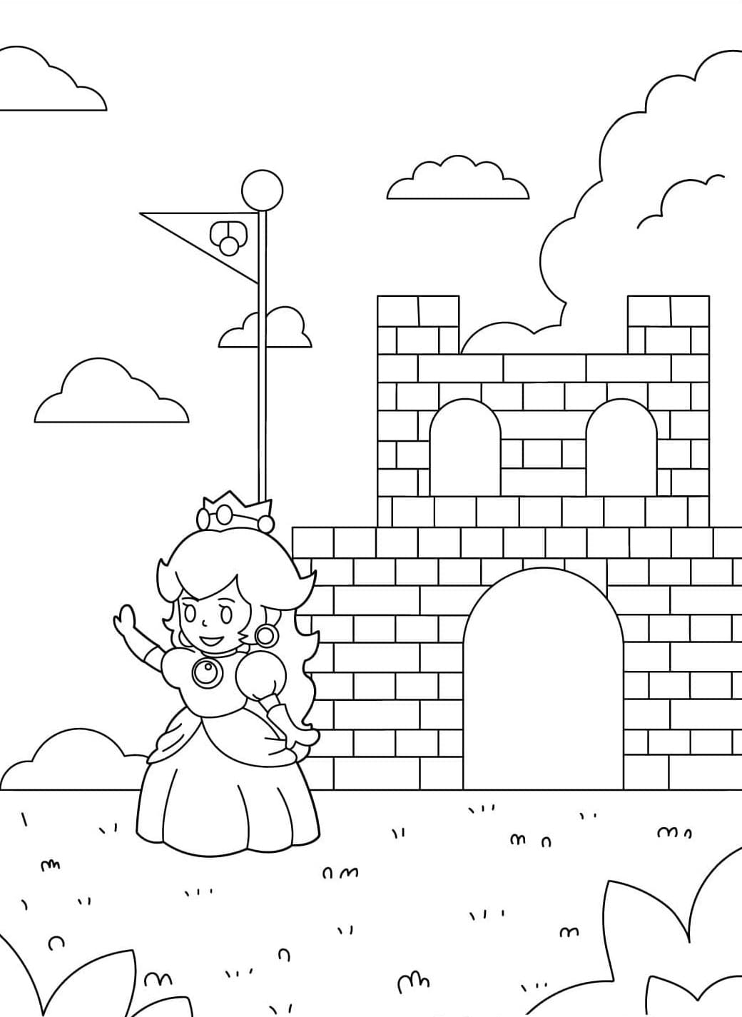 ระบายสี เจ้าหญิงพีชในอาณาจักร