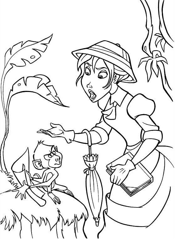 ระบายสี เจนกับลิง