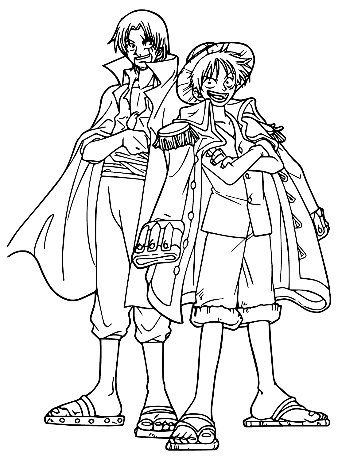 ระบายสี แชงค์สและลูฟี่