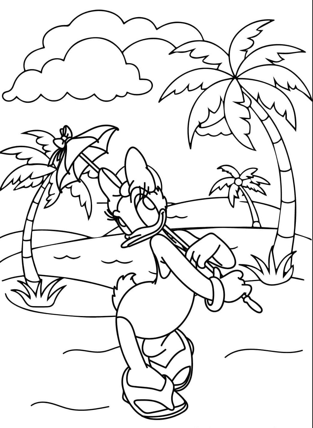 ระบายสี เดซี่ดั๊กสวมบอดี้สูท