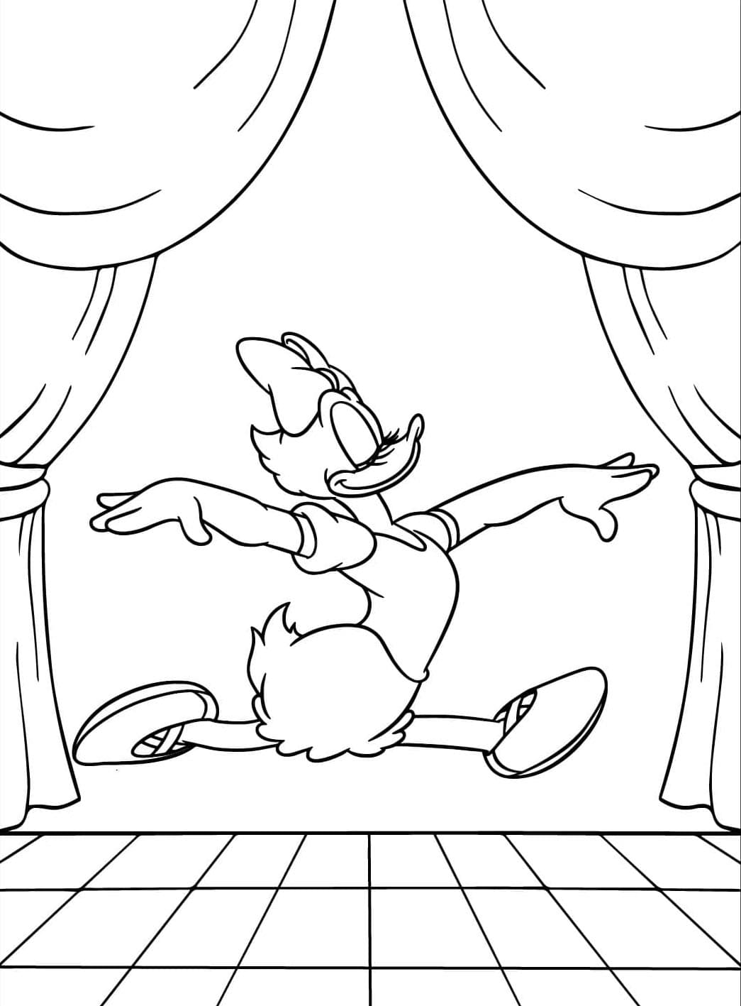 ระบายสี เดซี่ดั๊กเต้นรำ