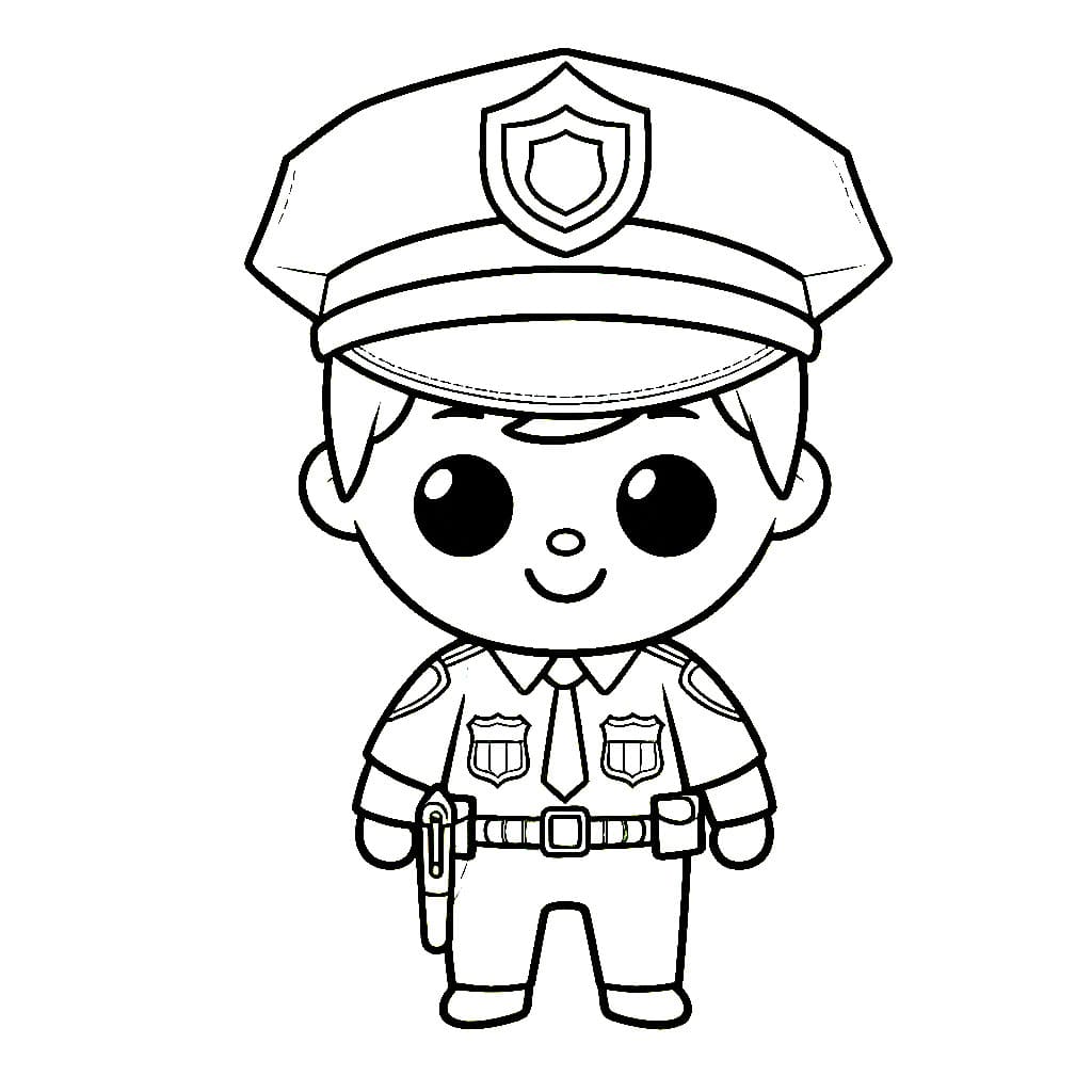 ระบายสี เด็กตำรวจ