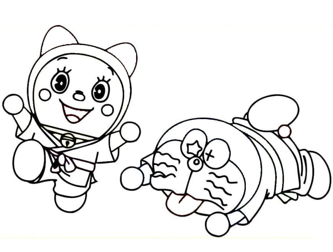 ระบายสี โดเรมีและโดเรมอนตลก