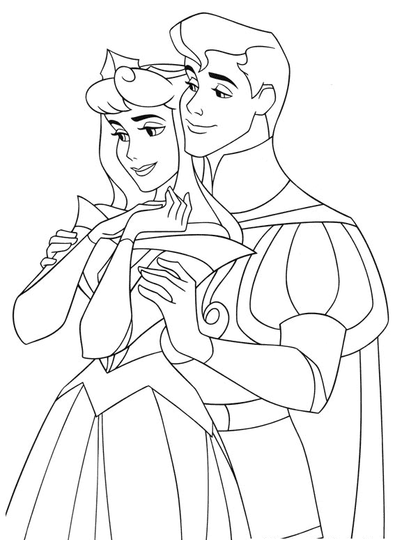 ระบายสี ฟิลิปกับออโรร่ากอดกัน