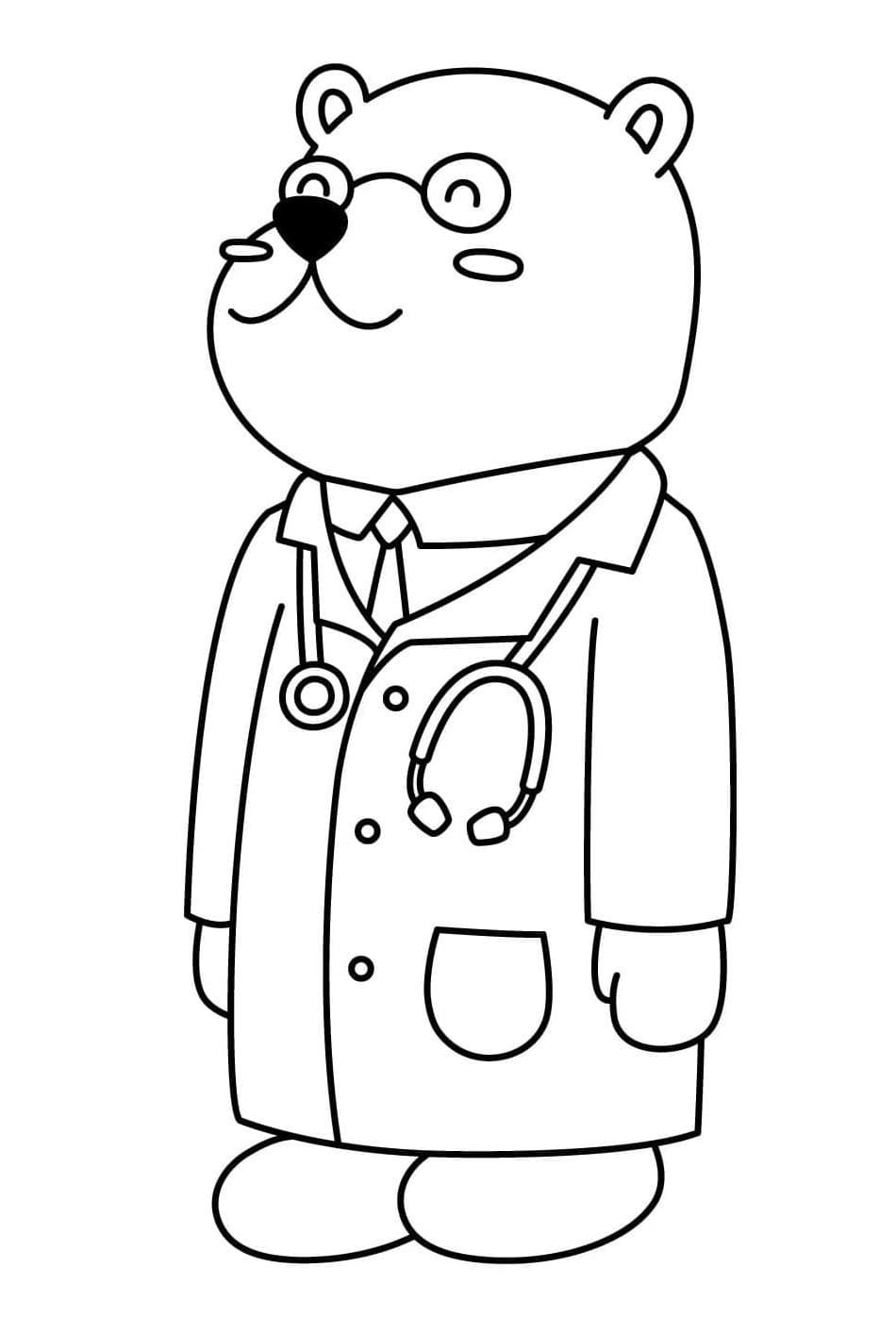 ระบายสี หมอหมีน่ารัก