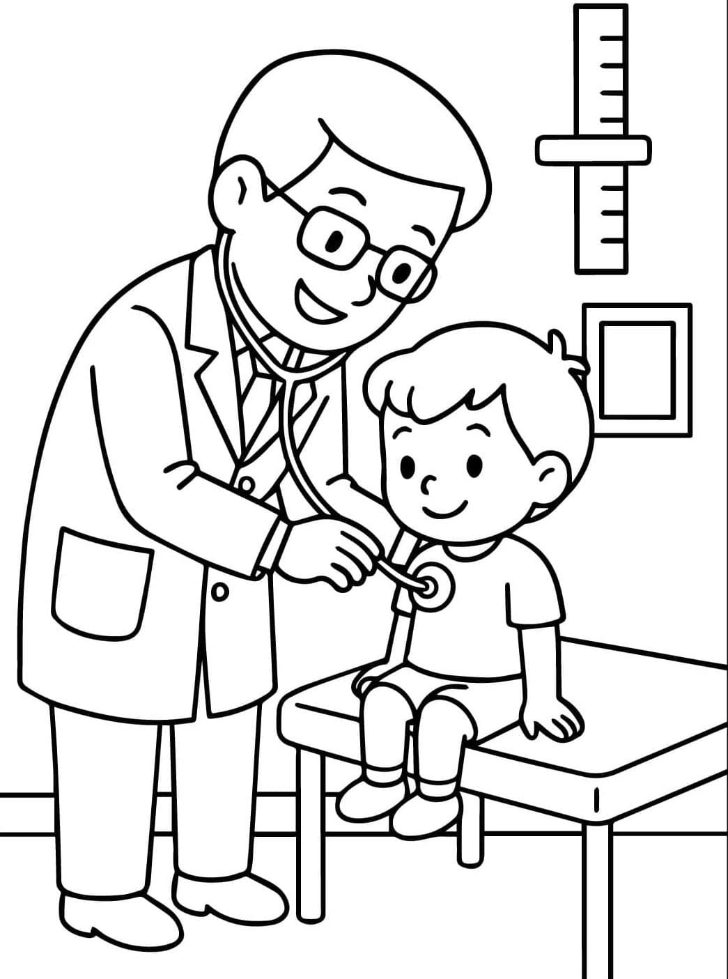 ระบายสี หมอและเด็ก