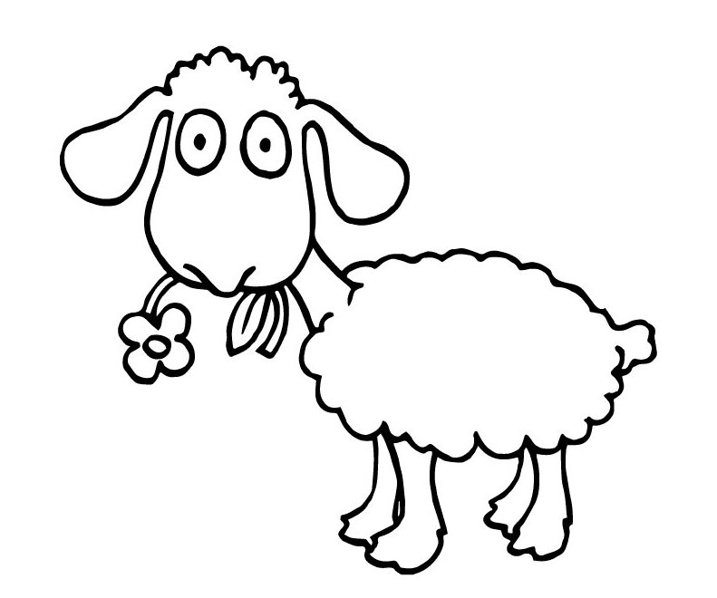 ระบายสี แกะกินดอกไม้