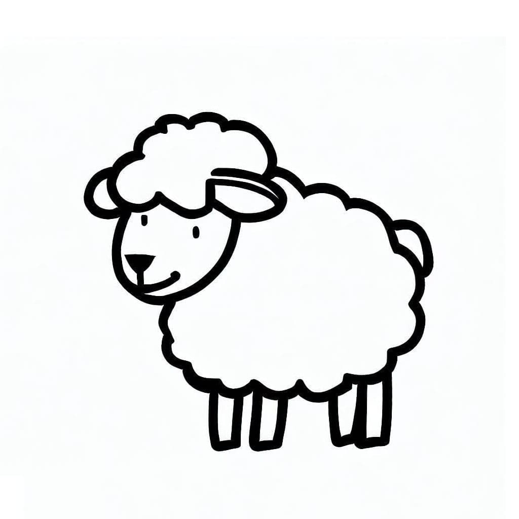 ระบายสี แกะน่ารักและง่าย