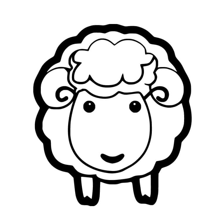 ระบายสี แกะน่ารักที่พิมพ์ได้