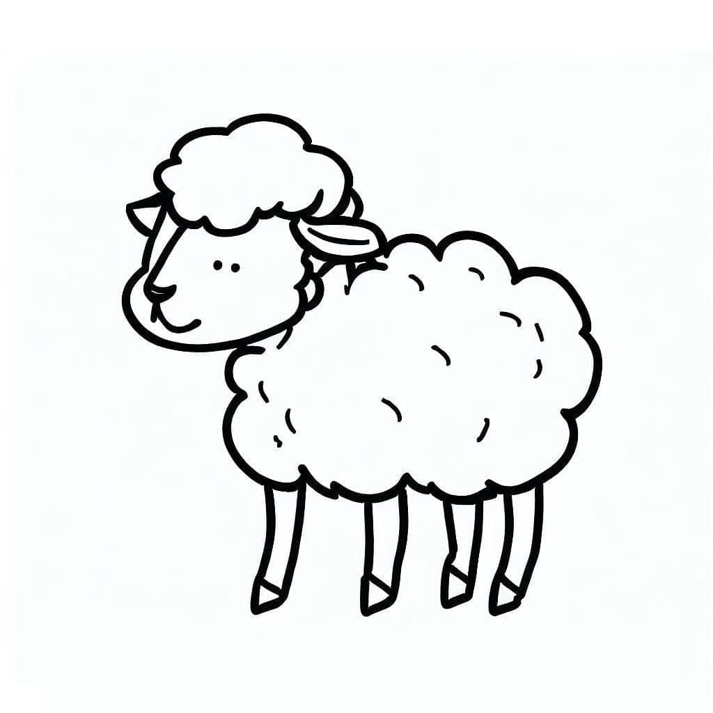 ระบายสี แกะ พิมพ์ฟรี