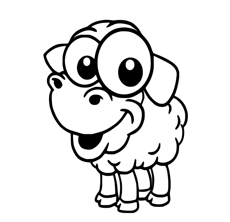 ระบายสี แกะตาโตตลกๆ