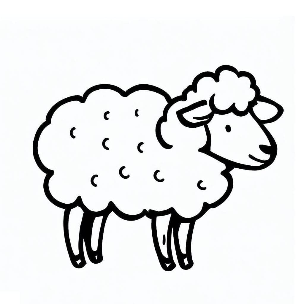 ระบายสี แกะที่มีความสุข