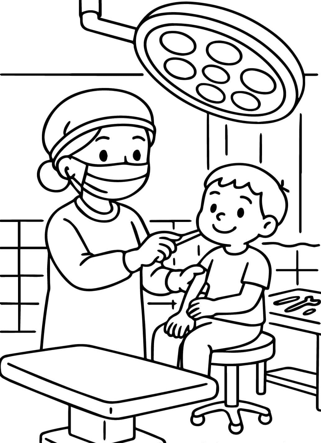 ระบายสี การตรวจสุขภาพฟันเด็ก