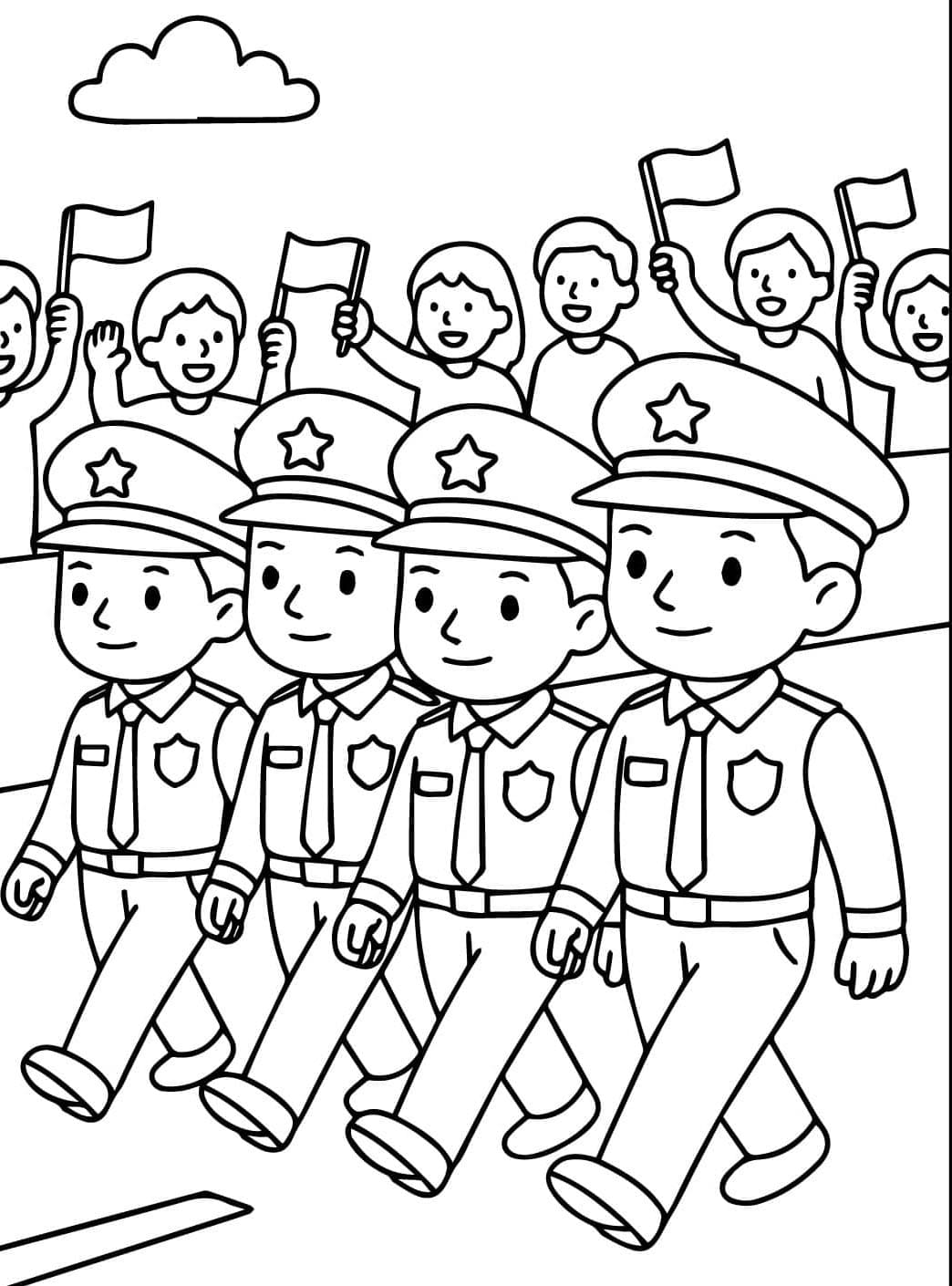 ระบายสี ขบวนพาเหรดตำรวจ