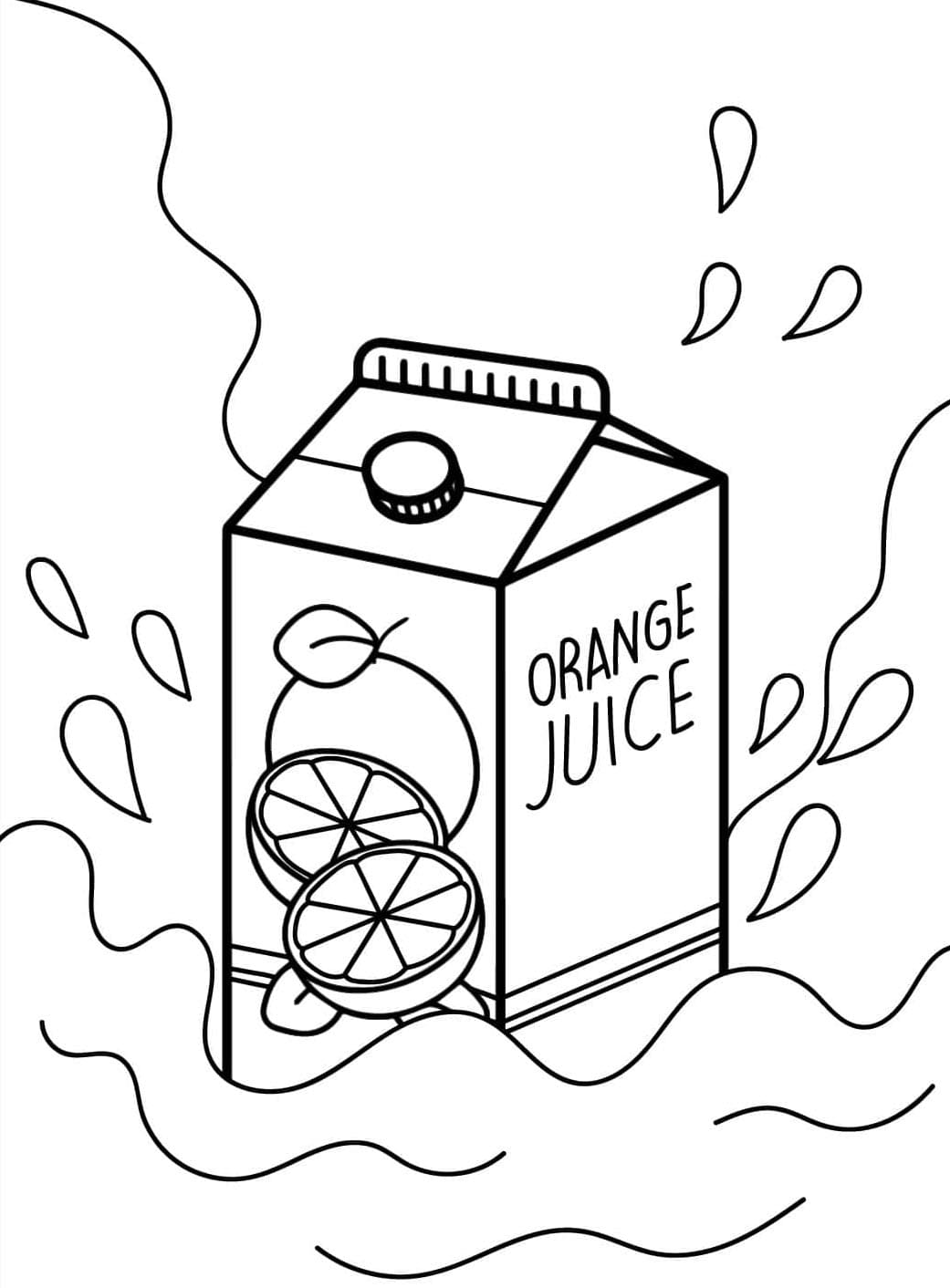 ระบายสี กล่องน้ำส้ม