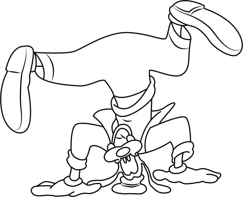 ระบายสี กู๊ฟฟี่ยืนบนหัว