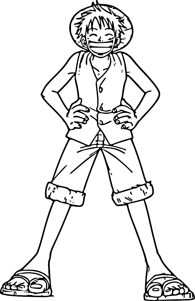 ระบายสี ลูฟี่หัวเราะ