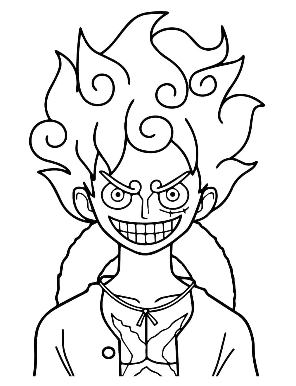 ระบายสี ลูฟี่ เกียร์ 5 จากอนิเมะวันพีซ