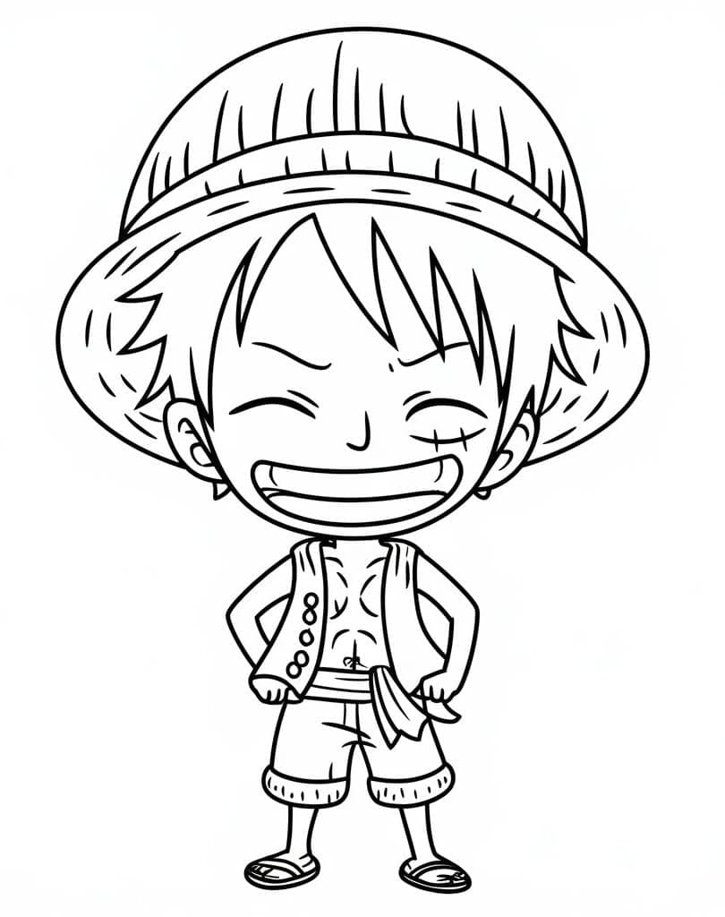 ระบายสี ลูฟี่ตัวน้อยน่ารัก