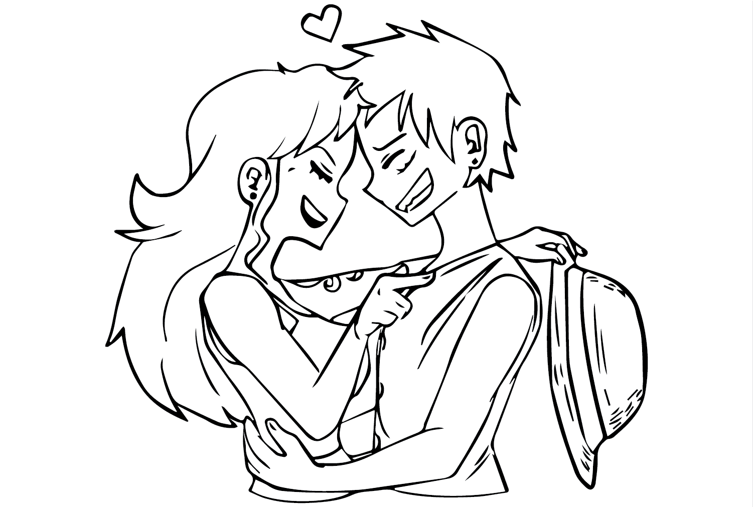 ระบายสี นามิและลูฟี่