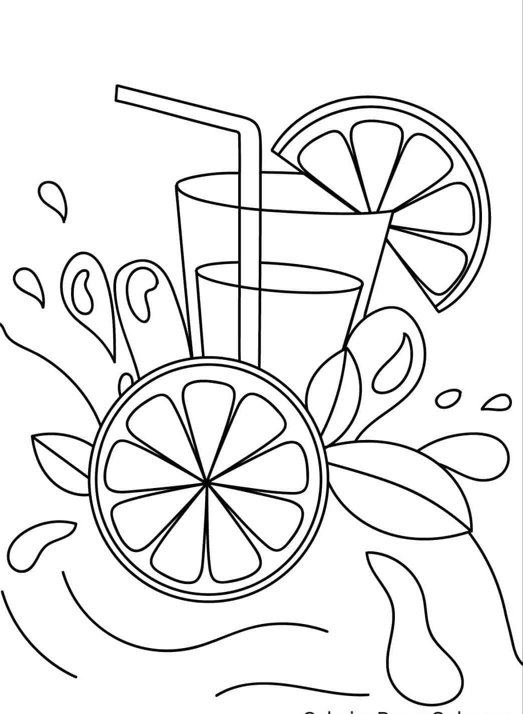 ระบายสี น้ำส้ม