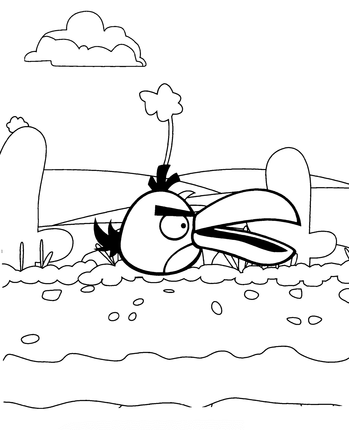 ระบายสี นกฮัลในทะเลทราย