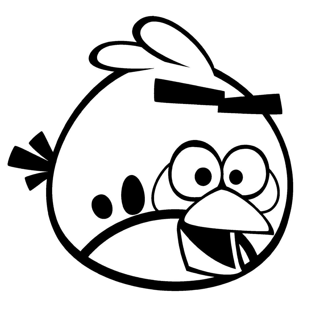 ระบายสี นกโกรธสีแดง