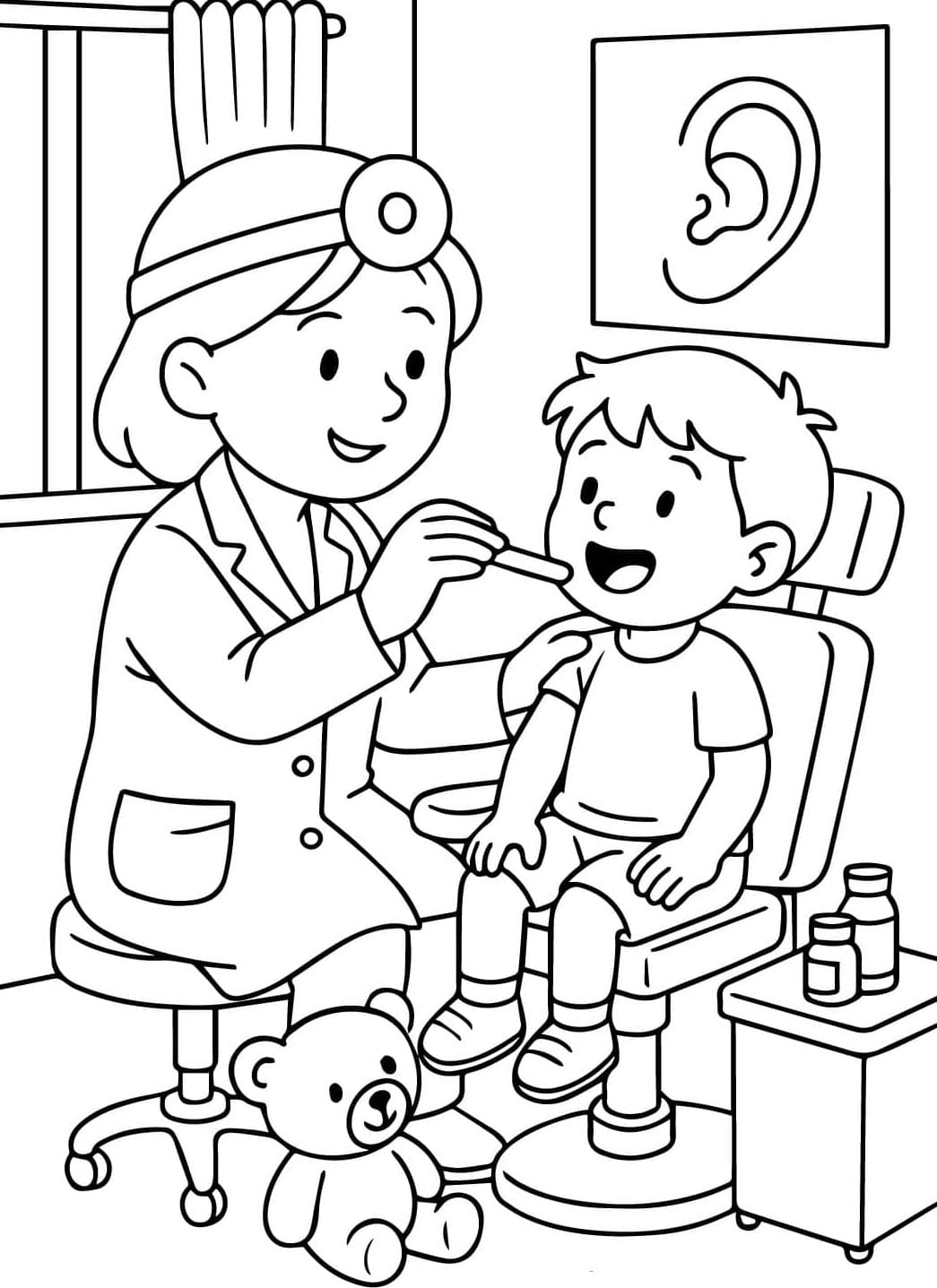 ระบายสี แพทย์หู คอ จมูก