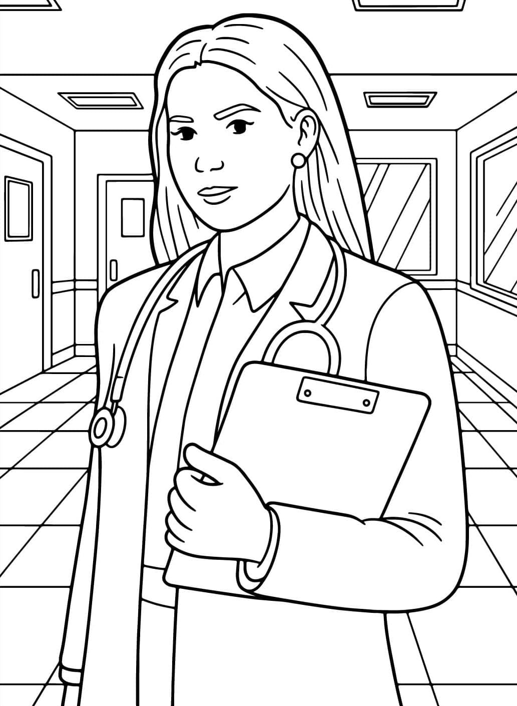 ระบายสี แพทย์หญิง