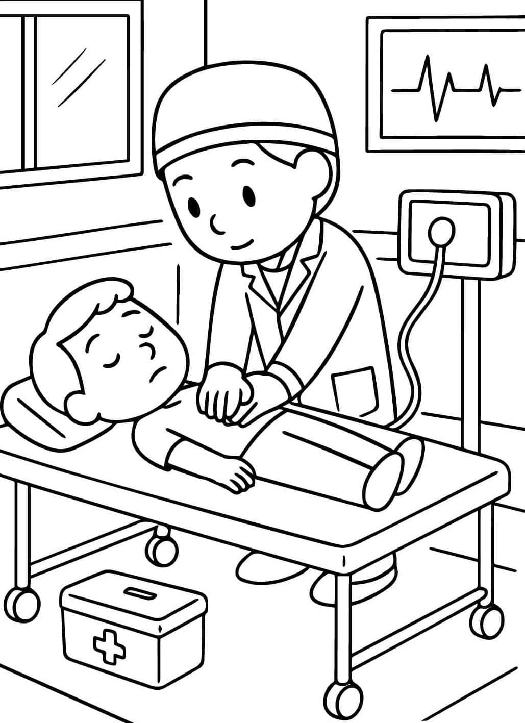 ระบายสี แพทย์ทำงาน