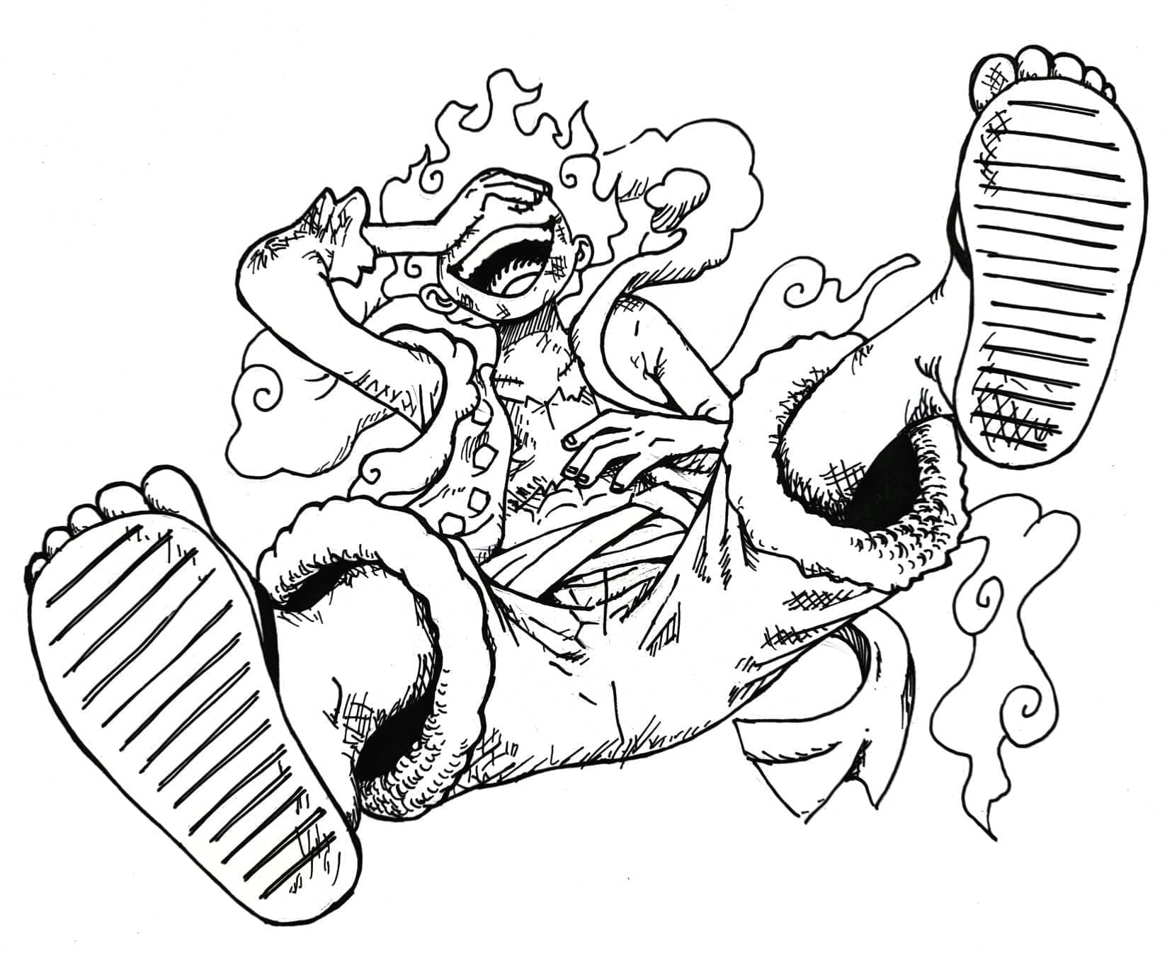 ระบายสี ภาพวาดของลูฟี่เกียร์ 5