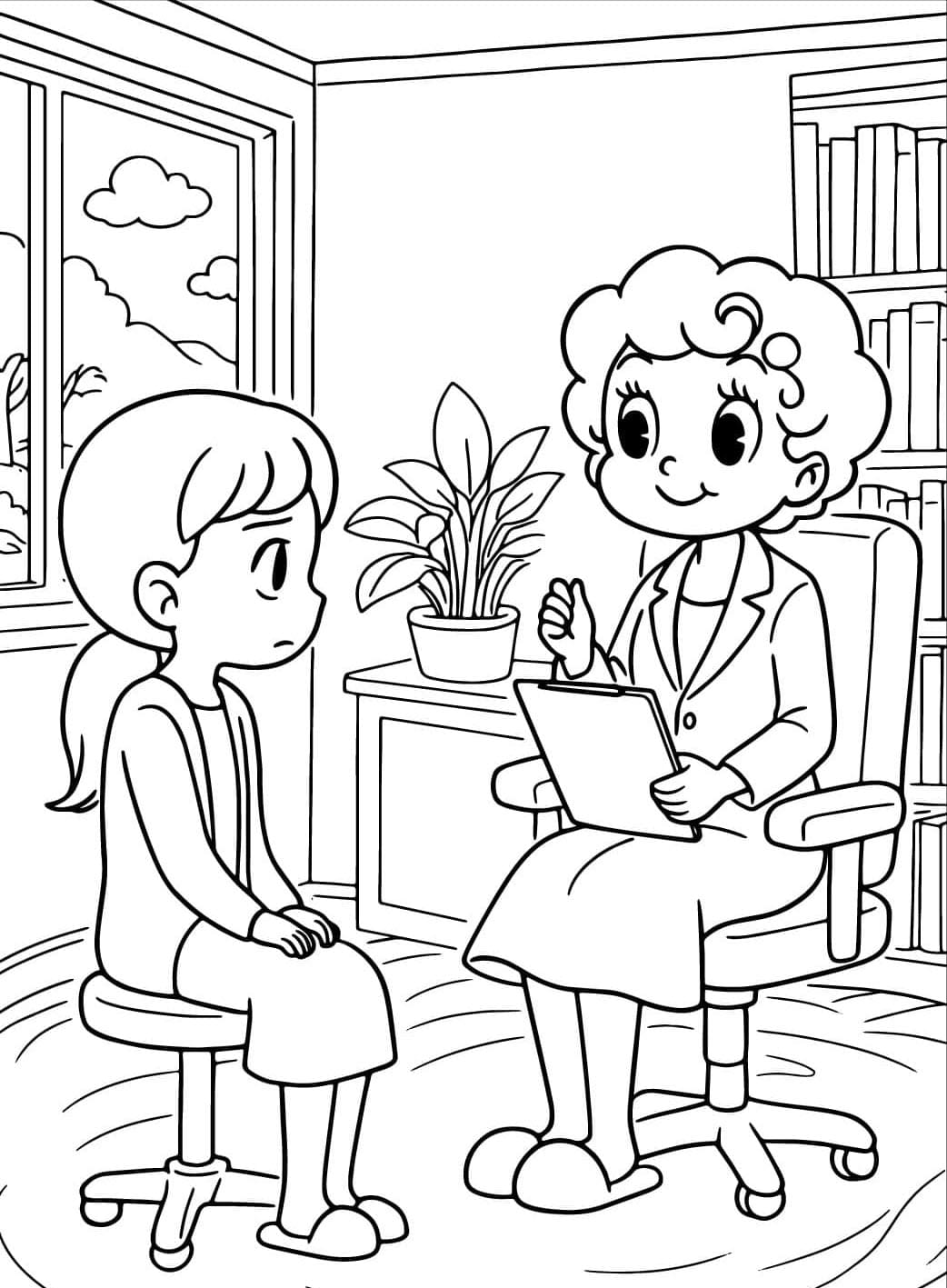 ระบายสี ผู้หญิงและหมอ