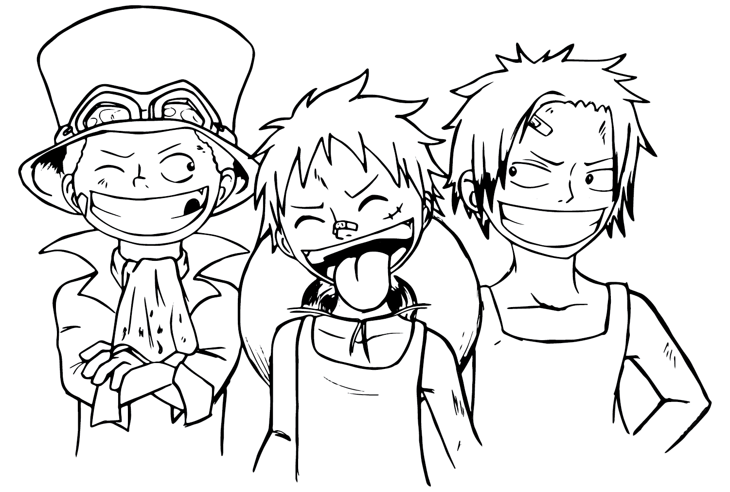 ระบายสี โปโตกัส ดี เอส และ ลูฟี่, ซาโบ