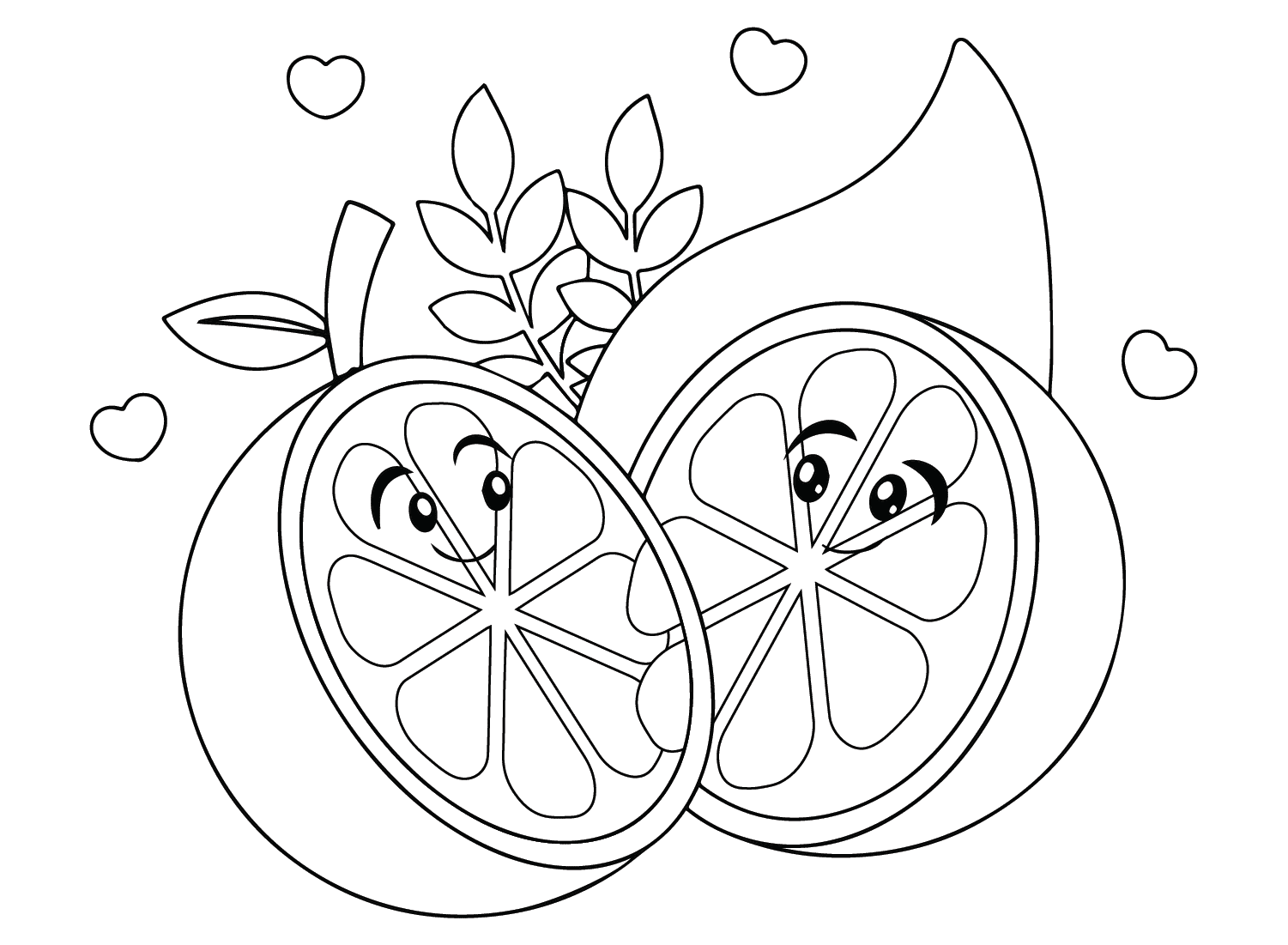 ระบายสี ส้มคาวาอี้