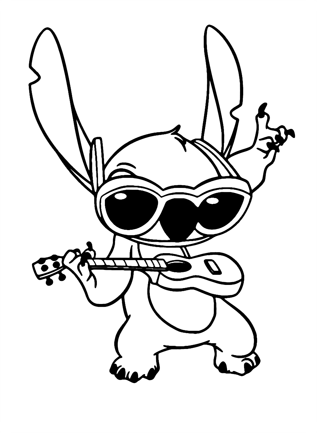 ระบายสี สททซ์ กำลังเล่นกีตาร์