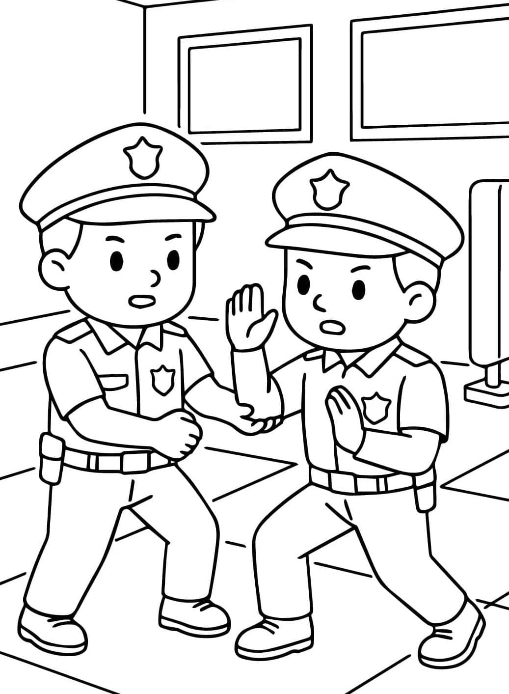 ระบายสี ตำรวจฝึกหัดมือใหม่