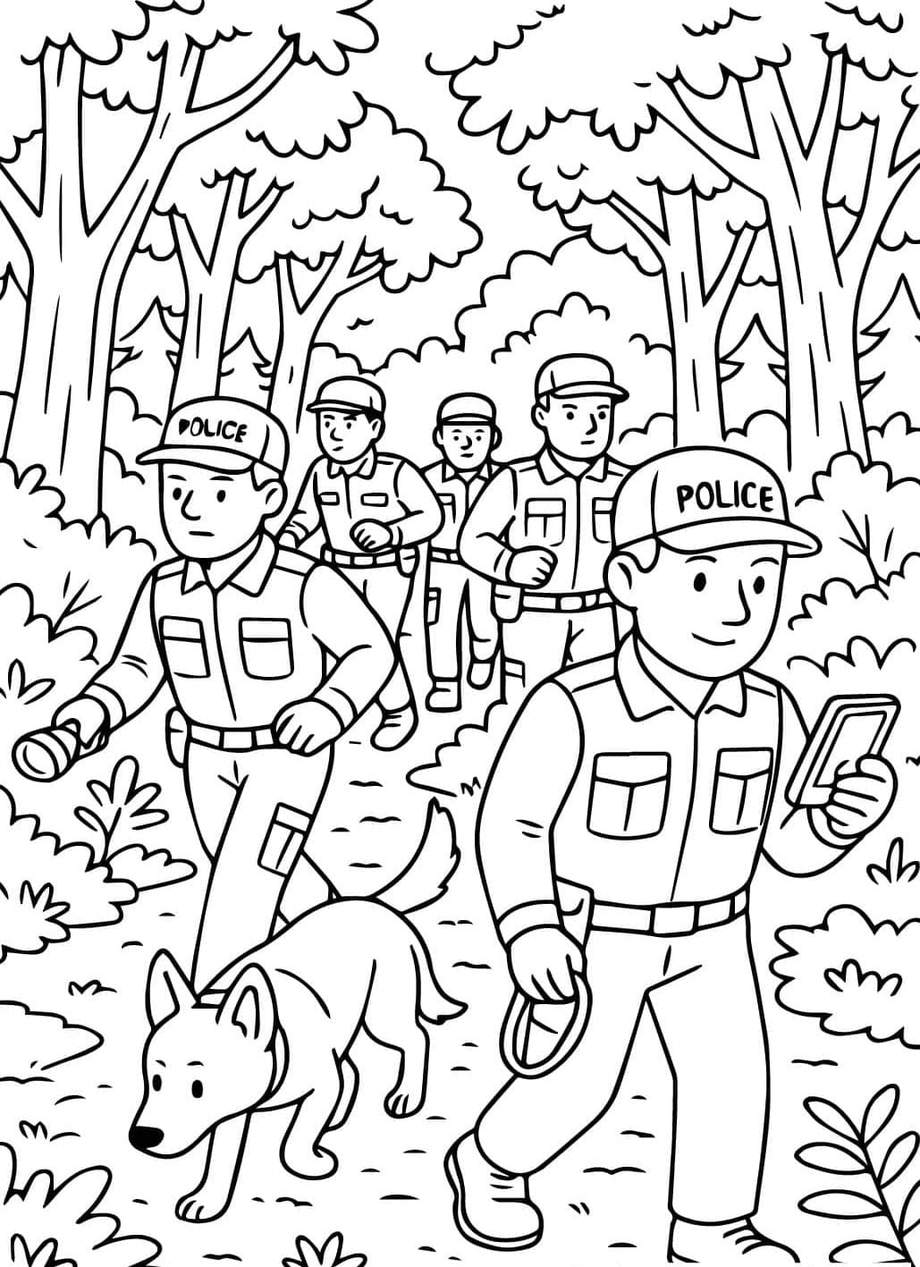 ระบายสี ตำรวจสำหรับเด็กฟรี