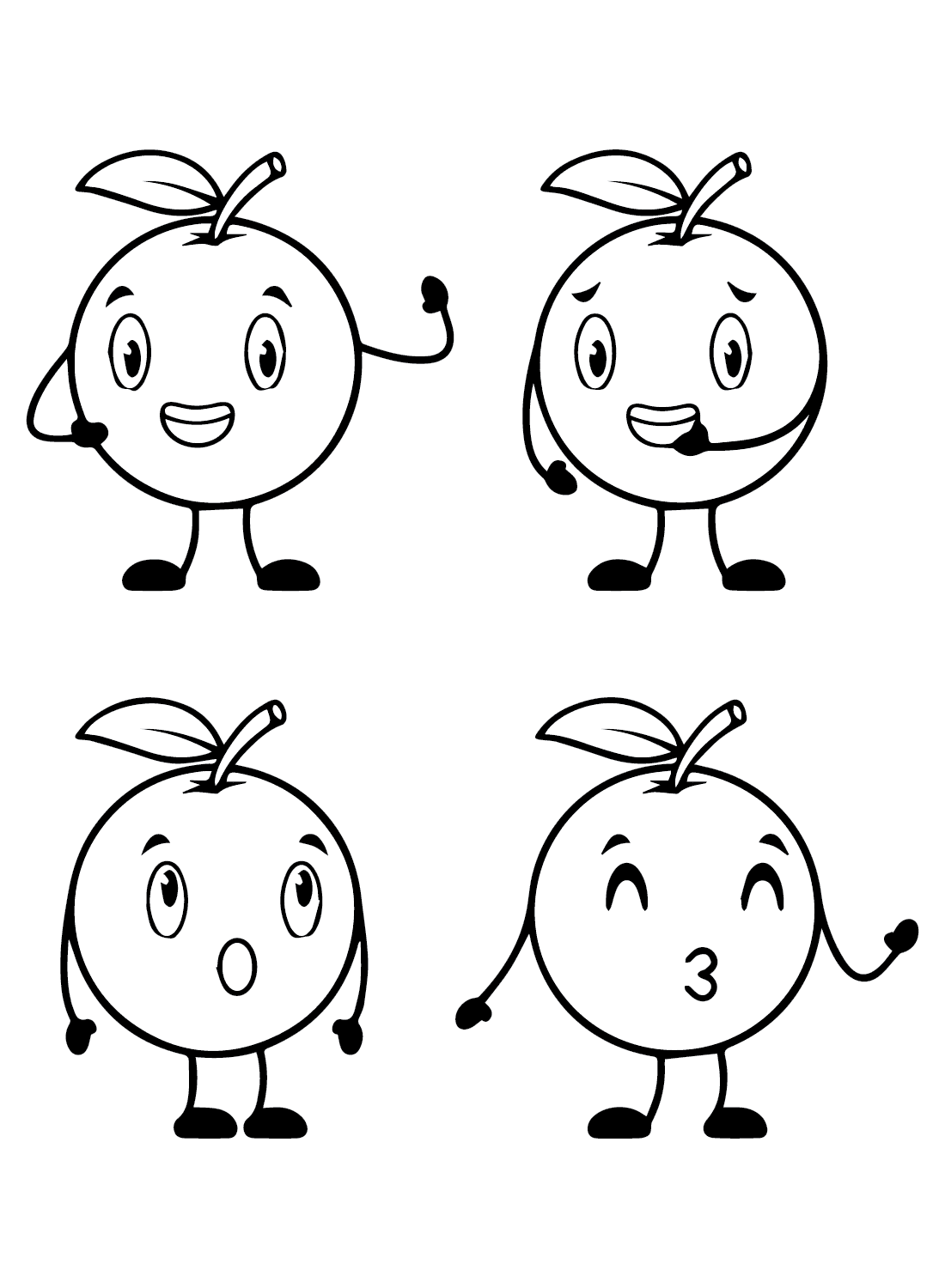 ระบายสี ตัวการ์ตูนส้ม