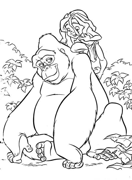 ระบายสี ทาร์ซานหนุ่มกับคาล่า