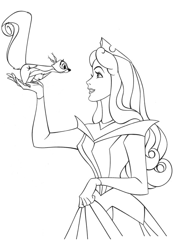 ระบายสี ออโรร่าและกระรอก